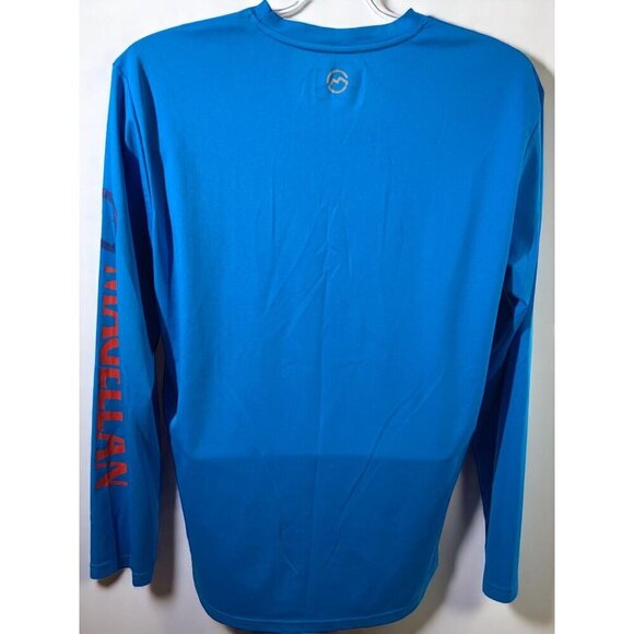 Magellan Outdoors Mens Blue Long Sleeve Shirt Classic Fit Large Fishing Gear Tee - Picture 3 of 11